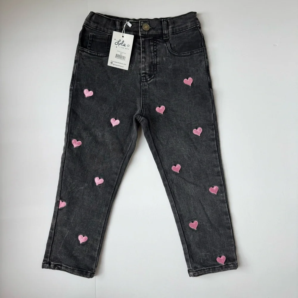 Lola & the Boys Heart Jeans + Zara Pink Knit Sleeveless Sweater Bundle Sz 6 - Picture 3 of 9